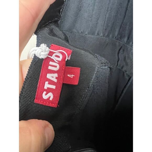 NWT STAUD Black Velvet Halter Jumpsuit Sz. 4 - Picture 9 of 9